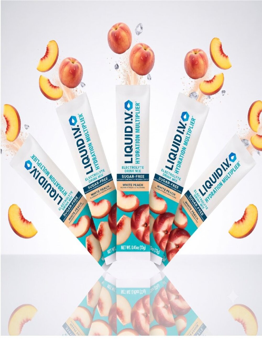 Hydration Electrolyte Drink Mix, Sugar-Free, White Peach, 0.45 Oz, 5-Stick Pack